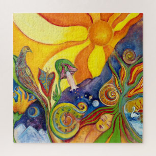 Puzzle Alice In Wonderland Psychedelic Sunshine Art des a