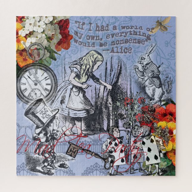 Puzzle Alice rideau absurdité merveilleux classique (Vertical)