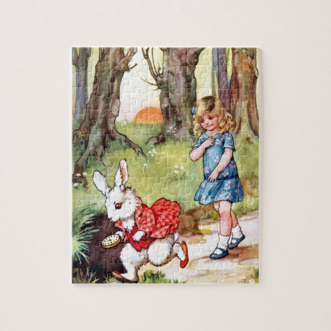 Puzzle Alice suit le lapin blanc au pays des merveilles (Vertical)