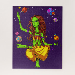 Puzzle Alien de l'espace Hippie Yoga Zen méditation Psych