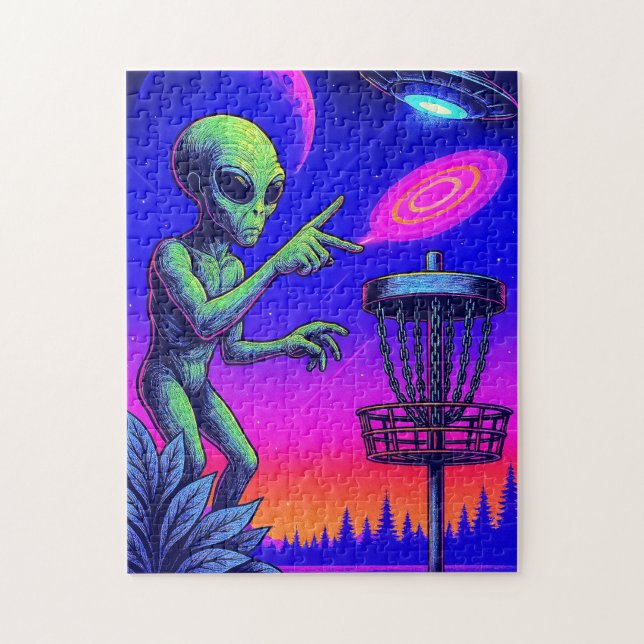 Puzzle Alien Disque Golf (Vertical)