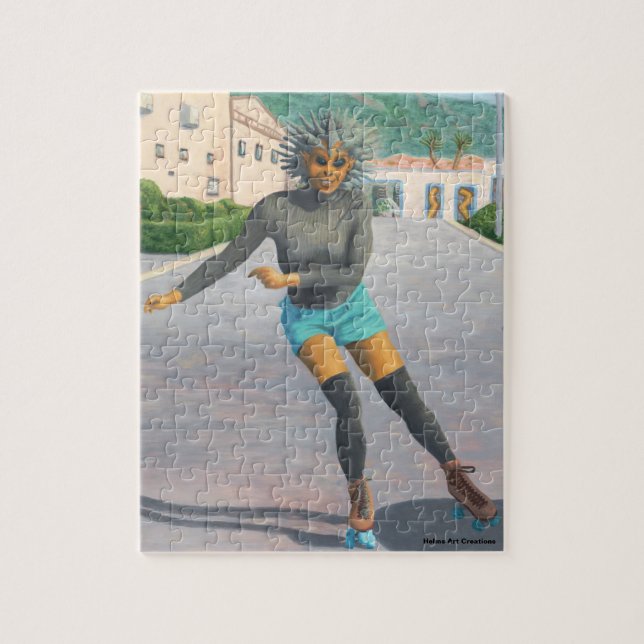 Puzzle Alien Femme Roller Patinage Imaginaire petit puzzl (Vertical)
