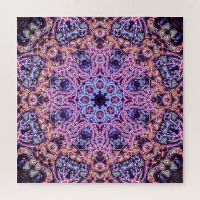 Puzzle Alien Purple Psychedélique Kaleidoscopique Mandala (Vertical)