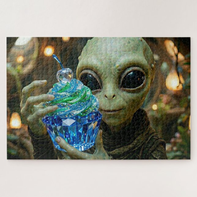 Puzzle Alien Stellaire dans un Gâteau Cristallin de Batea (Horizontal)