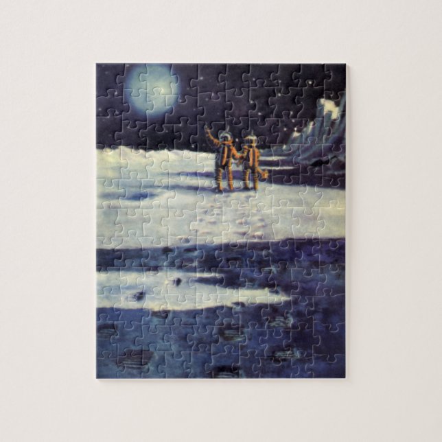 Puzzle Aliens astronautes de science-fiction vintage sur  (Vertical)