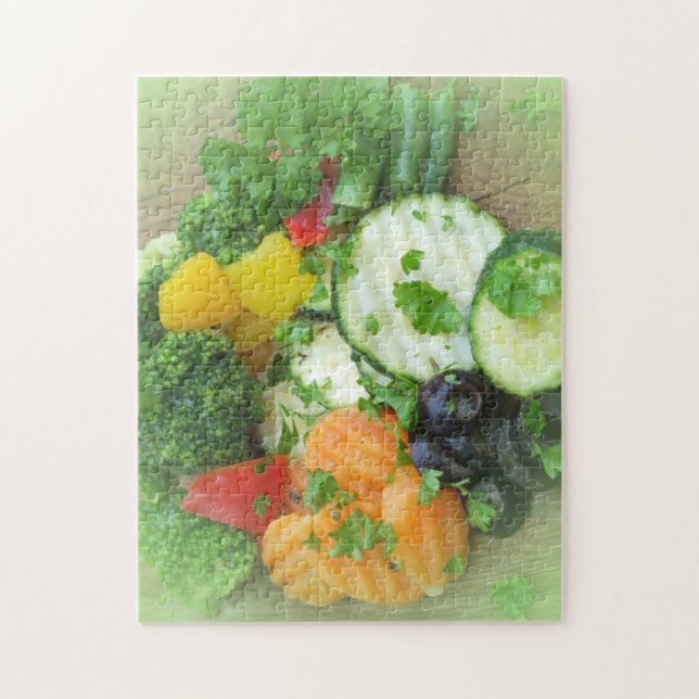 Puzzle Alimentation saine arrière-plan  (Vertical)