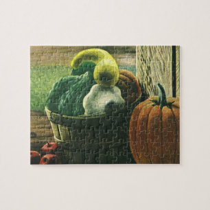 Puzzle Aliments anciens, courges d'hiver, citrouilles et 