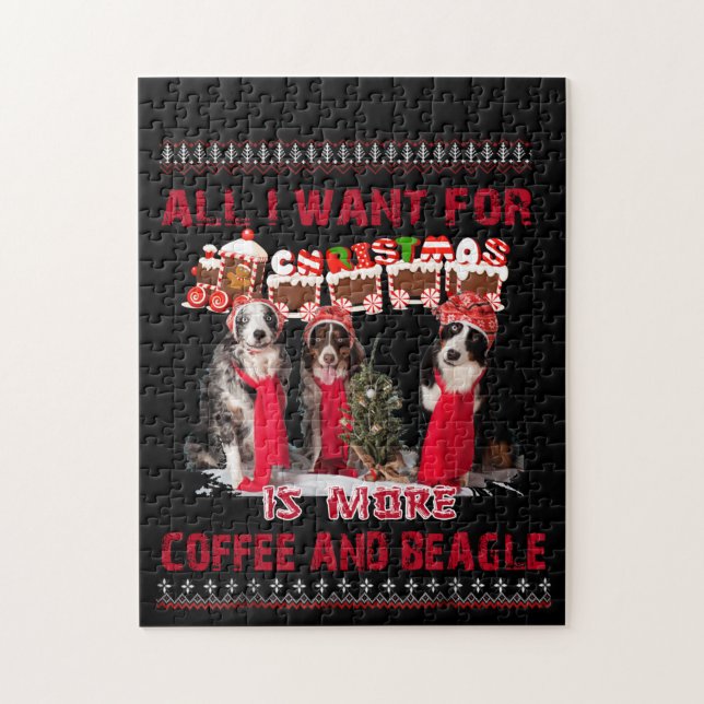 Puzzle All I Want Beagle And Coffee (Vertical)