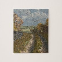 Allée de campagne en automne