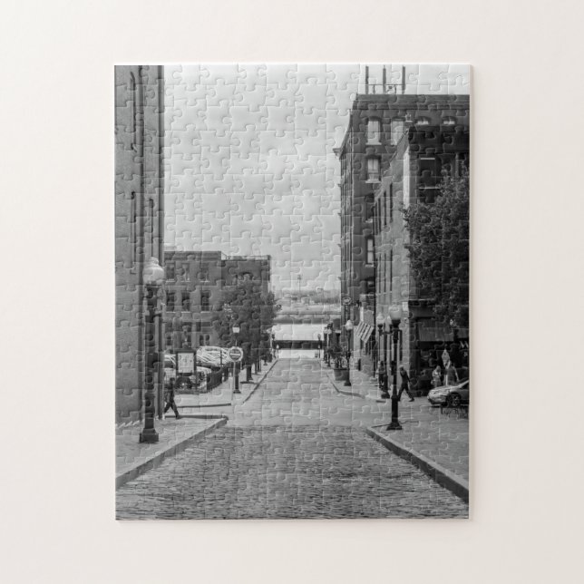 Puzzle Allée de St Louis en nuances de gris (Vertical)