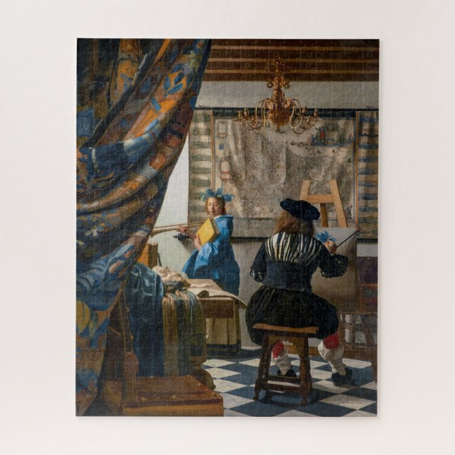 Puzzle Allégorie de la peinture | Johannes Vermeer | (Vertical)