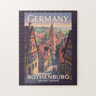 Puzzle Allemagne Rothenburg ob der Tauber Illustration Ar
