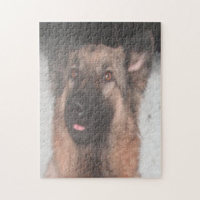 Puzzle allemand berger chasser la langue (Vertical)