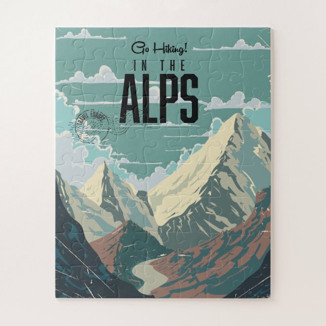 Puzzle Aller Randonnée dans les Alpes (Vertical)