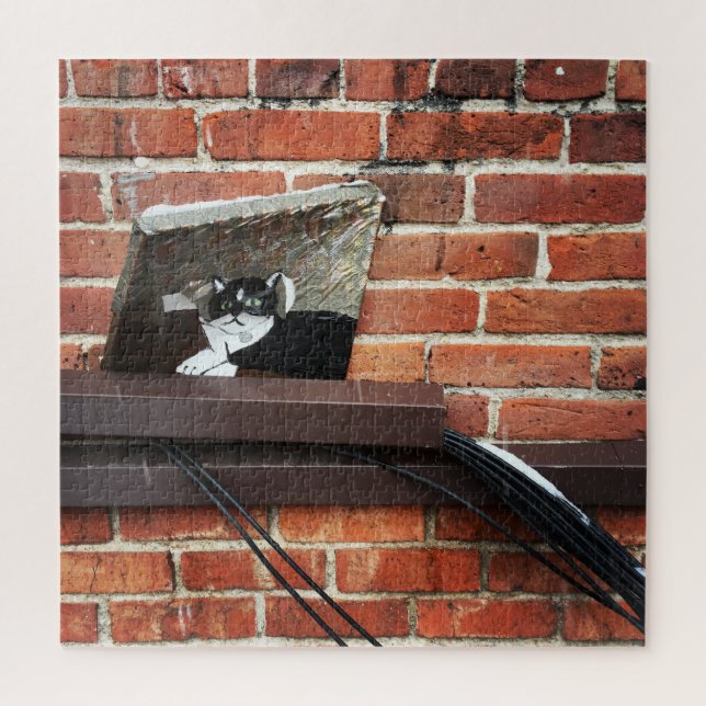 Puzzle alley cat art (Vertical)