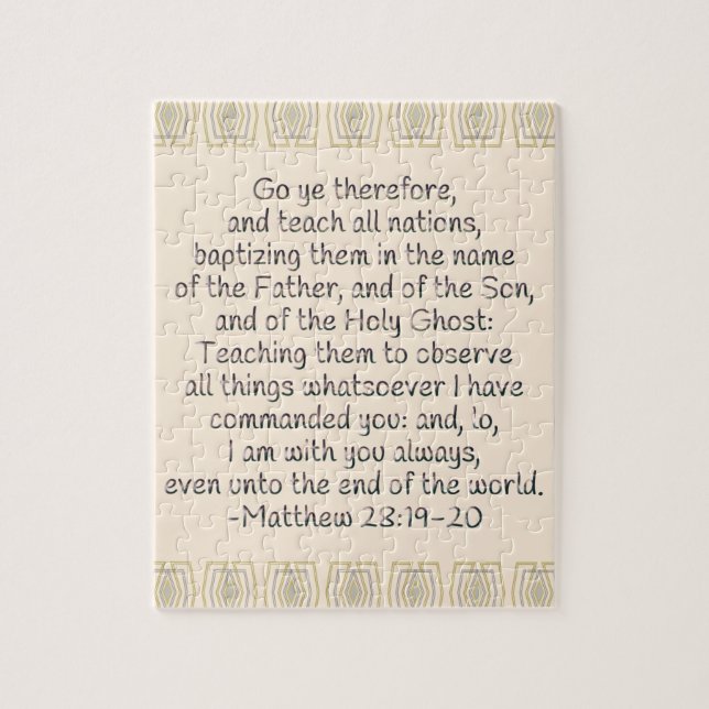 Puzzle Allez donc et enseignez toutes les nations (Vertical)