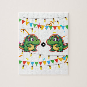 Puzzle Alligator Baby shower de musique colorée Festive