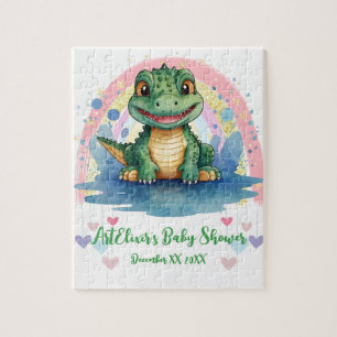 Puzzle Alligator Pastel Arc-en-ciel Baby shower coloré