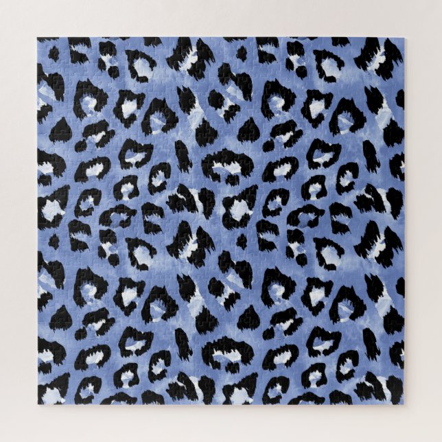 Puzzle Allure de la peau animale : léopard d'aquarelle (Vertical)