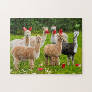 Puzzle Alpacas Avec Coupes Rouges