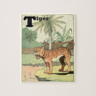 Puzzle Alphabet animal de tigre de jungle