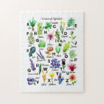 Puzzle Alphabet botanique moderne Plantes floraux<br><div class="desc">Ce puzzle de l'alphabet ABC floral moderne avec des lettres majuscules est un cadeau parfait! Idéal pour les amateurs de plante,  de jardin,  de bois ou de nature.</div>