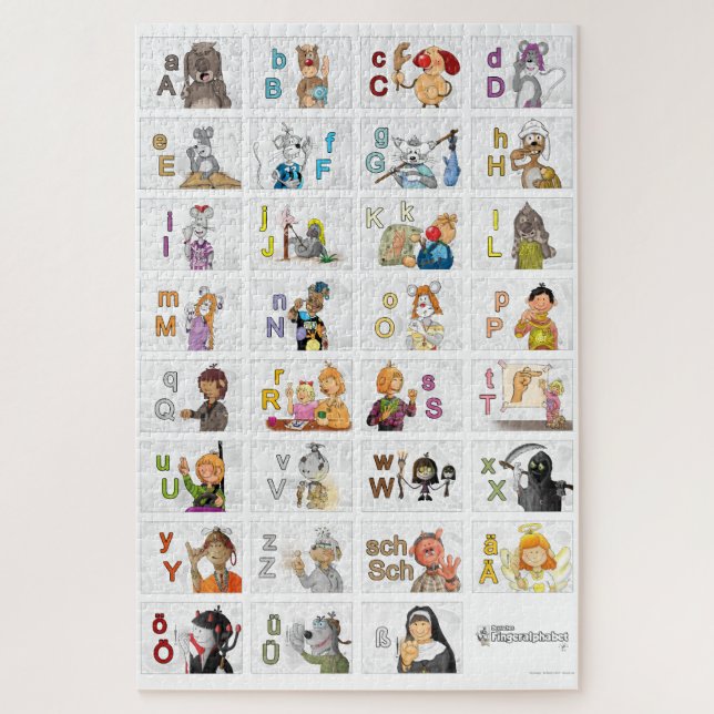 Puzzle Alphabet numérique allemand (Vertical)