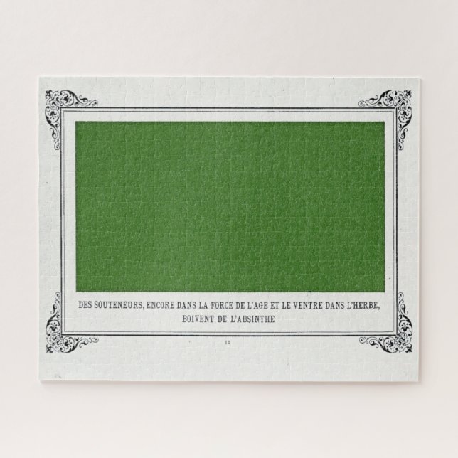 Puzzle Alphonse Allais, Avril Fools, Vert, Art Abstrait (Horizontal)