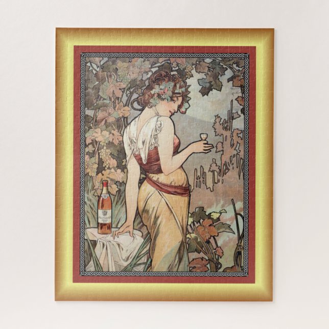 Puzzle Alphonse Mucha ~ Affiche Cognac ~ Cognac Poster ~ (Vertical)