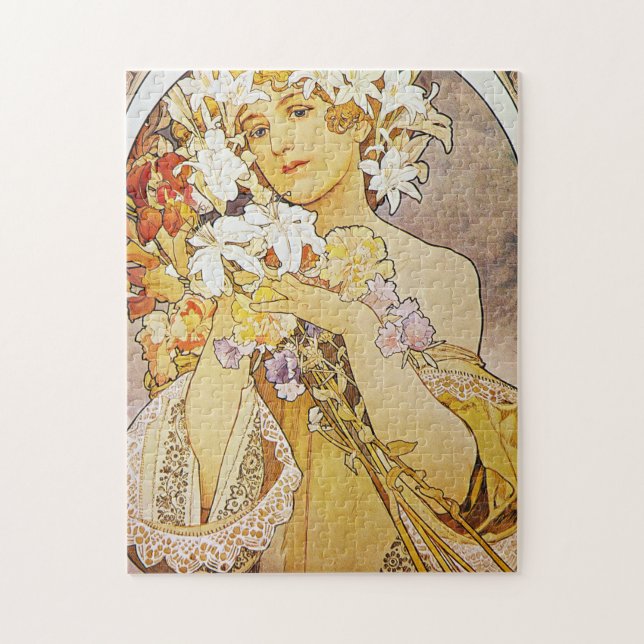 Puzzle Alphonse Mucha - Fleurs (Vertical)