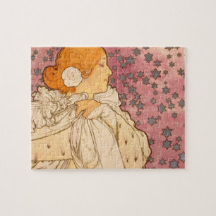 Puzzle Alphonse Mucha La Dame Aux Camelias : Art Nouveau