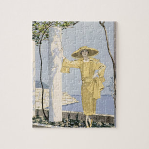 Puzzle Amalfi, illustration d'une femme dans une robe