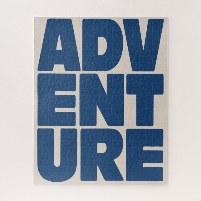 Puzzle Amateur de voyage aventureux typographie bleu mode (Vertical)