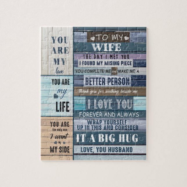 Puzzle Amateurs de femmes | À Ma Femme Je T'Aime Amour Ma (Vertical)