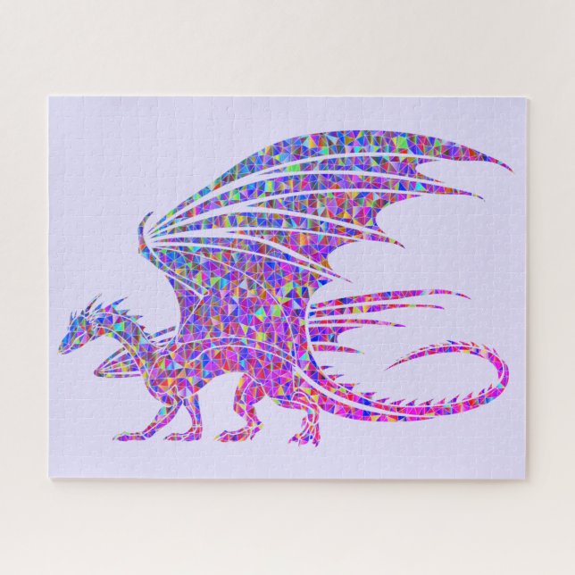 Puzzle Amazing Mosaic Dragon Purple (Horizontal)