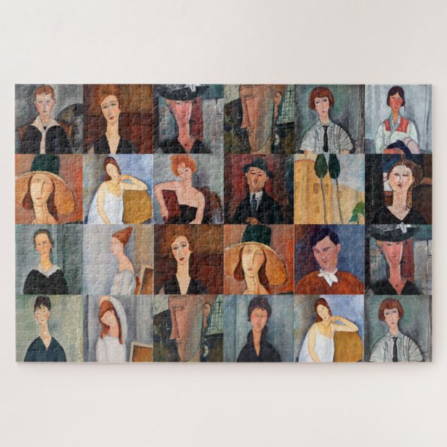 Puzzle Amedeo Modigliani - Collage de chefs-d'oeuvre (Horizontal)