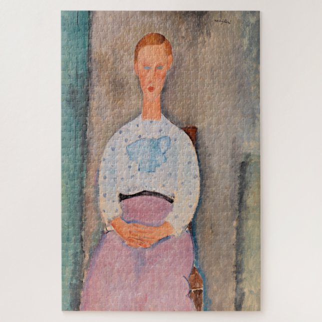 Puzzle Amedeo Modigliani - Une fille avec une blouse Polk (Vertical)