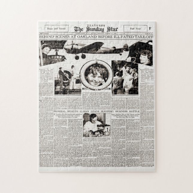 Puzzle Amelia Earhart Avant Le Vol Malheureux Mars 1937 (Vertical)