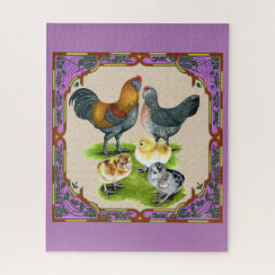 Puzzle Ameraucana Family Framed