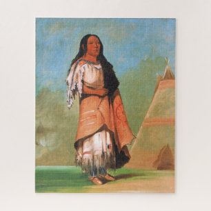 Puzzle Américaine Indienne Blackfoot Femme, George Catlin
