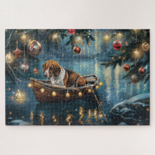 Puzzle American English Foxhound Christmas Festive Voyage
