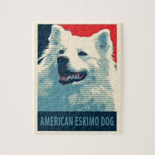 Puzzle American Eskimo Dog Political Hope Parodie