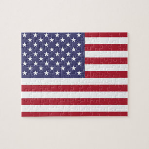 Puzzle American Flag & Red Heart - fan des USA et du spor