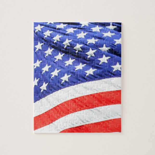 Puzzle American Flag, vous pouvez ajouter du texte et tél (Vertical)
