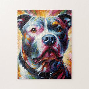 Puzzle American Pit Bull Terrier Dog Acrylique Impression