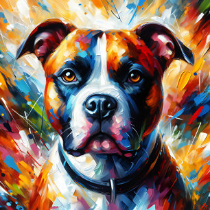 Puzzle American Staffordshire Terrier Acrylique Art