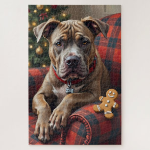 Puzzle American Staffordshire Terrier Noël Cosy