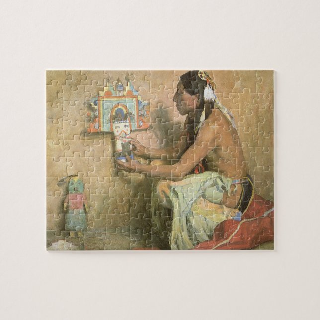 Puzzle Amérindiens de collection, Hopi Katchina par Couse (Horizontal)
