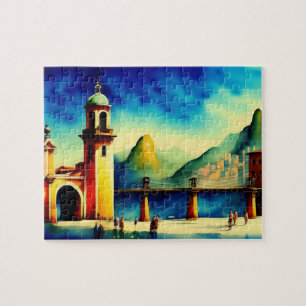 Puzzle Amérique du Sud Vieux-Ville Vintage