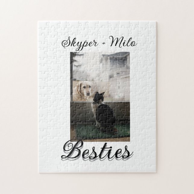Puzzle Amis animaux meilleurs amis ajouter nom animal pho (Vertical)